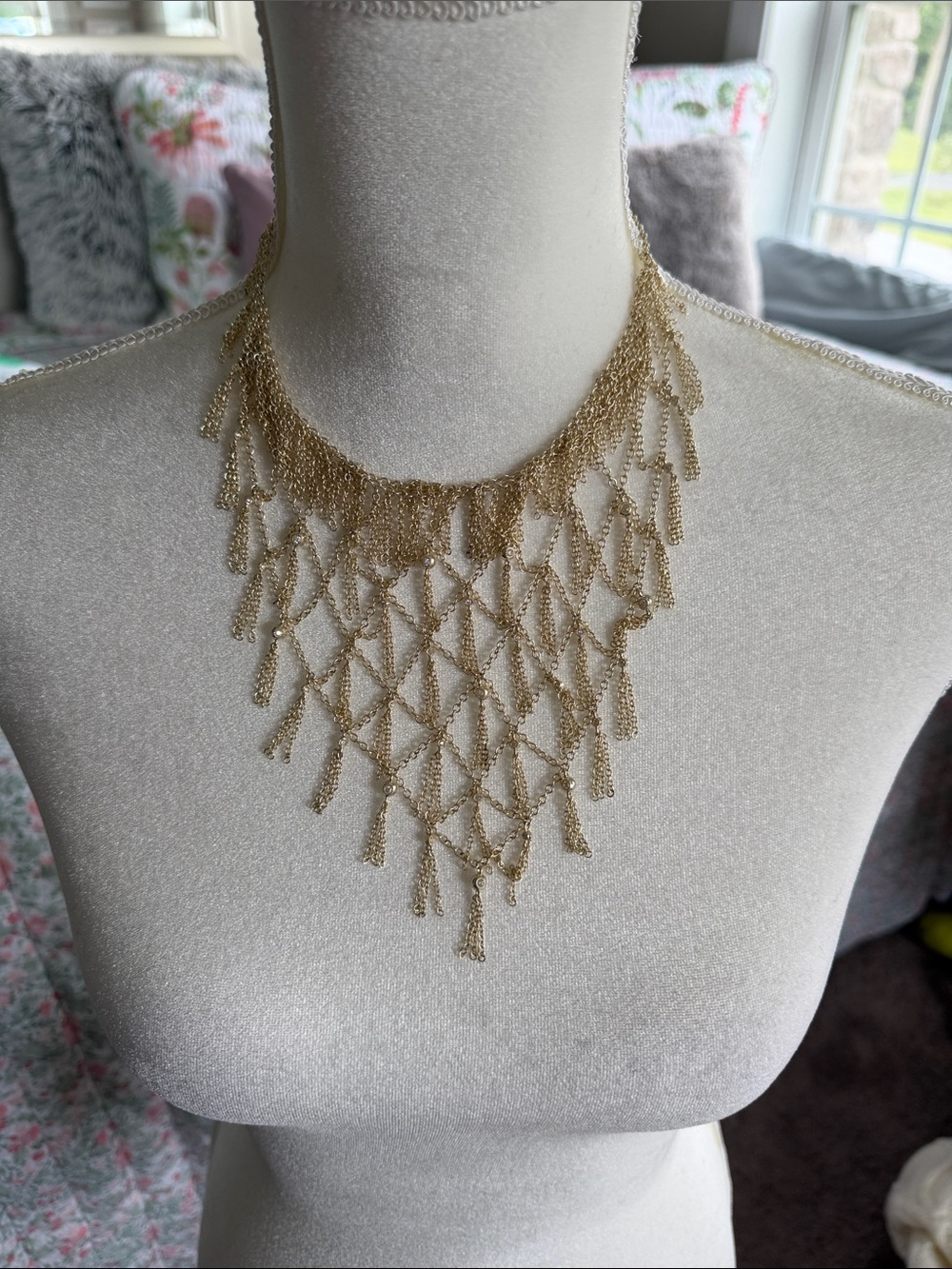 Kendra Scott Gold Layered Fringe Necklace - Picture 3 of 7